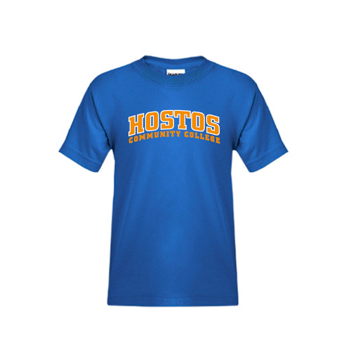 Community College Youth Royal T Shirt-Hostos Community College Arch
