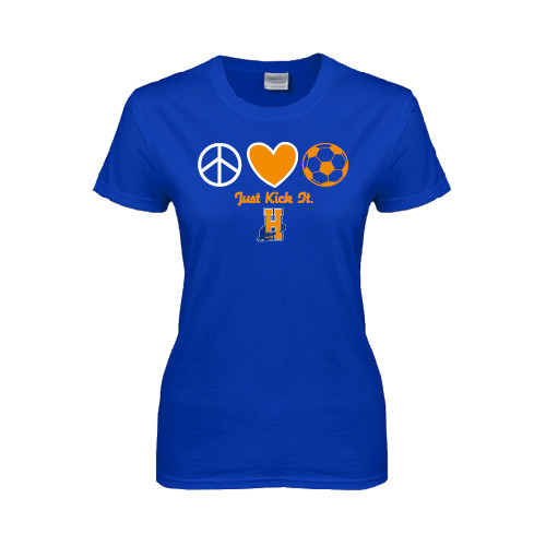 Community College Womens Royal Short Sleeve Tee-Hostos Soccer