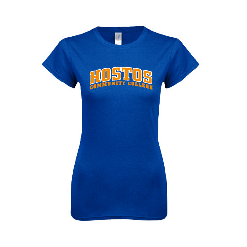 Community College Next Level Womens Royal Boyfriend Tee-Hostos Community College Arch
