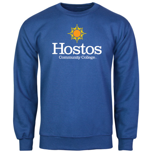 Community College Royal Fleece Crew-Hostos Community College w/Sun