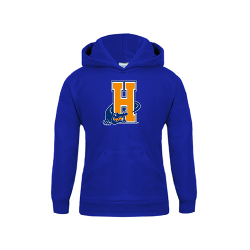 Community College Youth Royal Fleece Hoodie-Hostos H w/Alligator