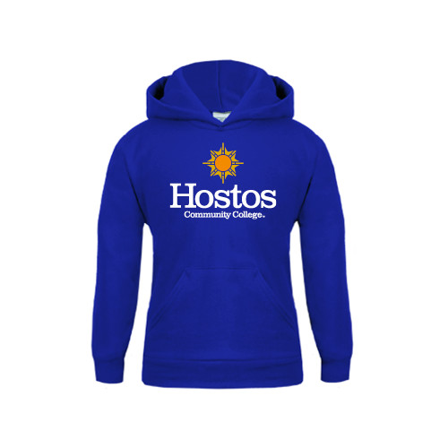 Community College Youth Royal Fleece Hoodie-Hostos Community College w/Sun