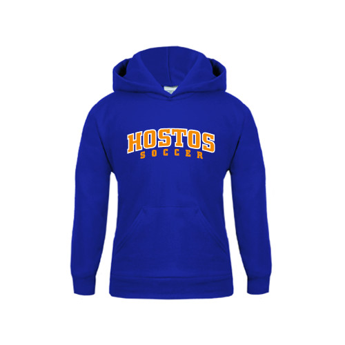 Community College Youth Royal Fleece Hoodie-Hostos Soccer Arch