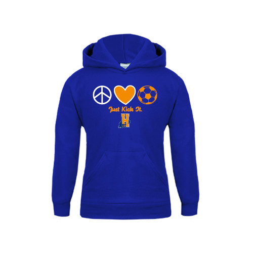 Community College Youth Royal Fleece Hoodie-Hostos Soccer