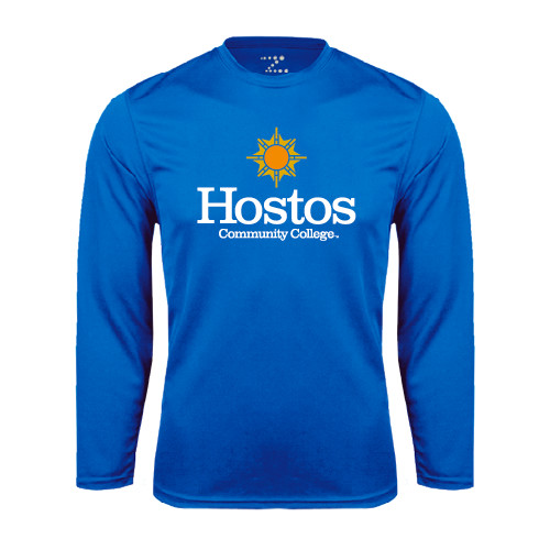 Community College Royal Performance Long Sleeve Shirt-Hostos Community College w/Sun