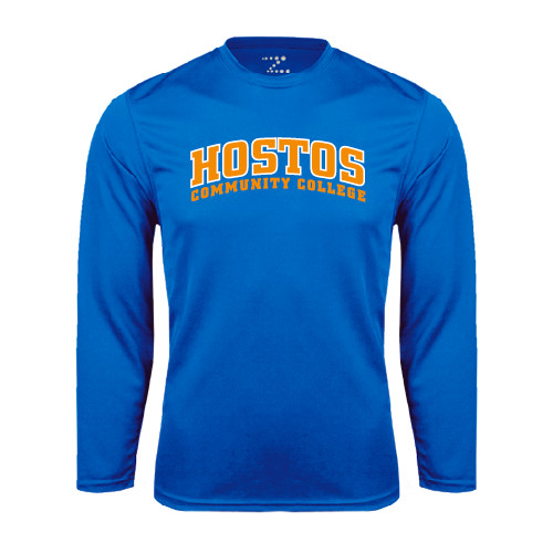 Community College Royal Performance Long Sleeve Shirt-Hostos Community College Arch