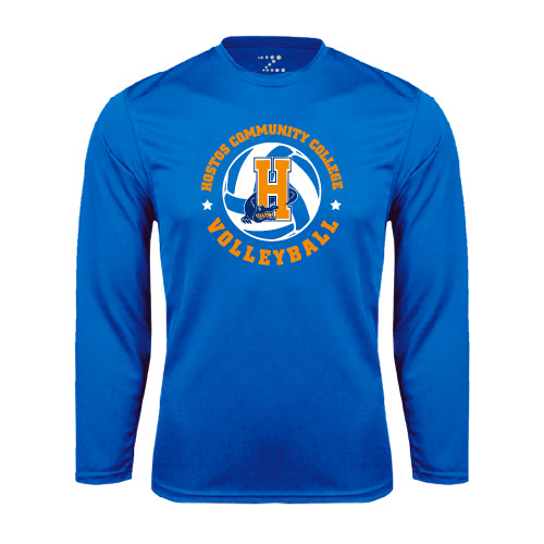 Community College Royal Performance Long Sleeve Shirt-Hostos Volleyball