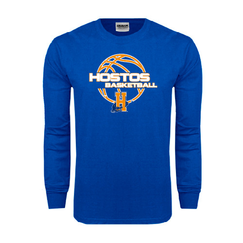 Community College Royal Long Sleeve T Shirt-Hostos Basketball