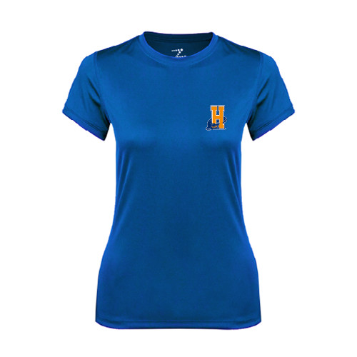 Community College Womens Royal Performance Tee-Hostos H w/Alligator