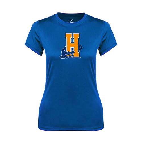 Community College Womens Royal Performance Tee-Hostos H w/Alligator