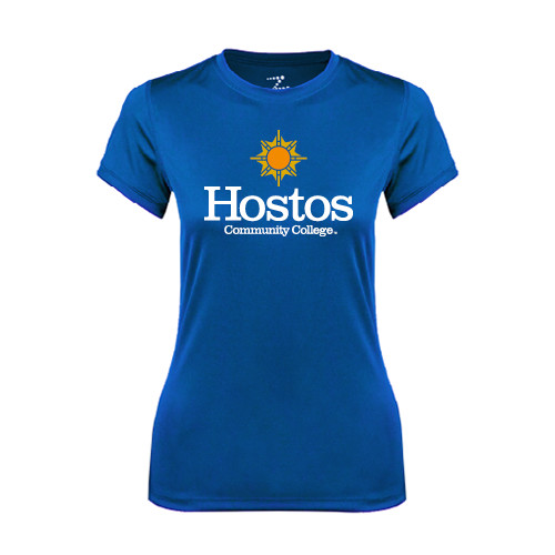 Community College Womens Royal Performance Tee-Hostos Community College w/Sun