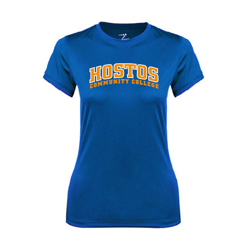 Community College Womens Royal Performance Tee-Hostos Community College Arch