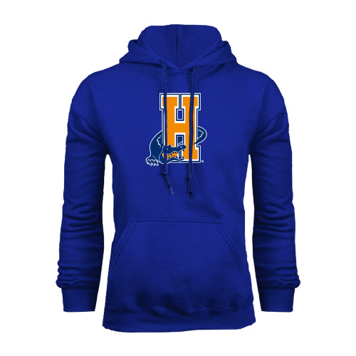 Community College Royal Fleece Hoodie-Hostos H w/Alligator