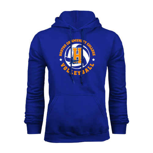 Community College Royal Fleece Hoodie-Hostos Volleyball
