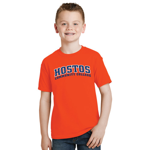 Youth Orange T Shirt-Hostos Community College Arch
