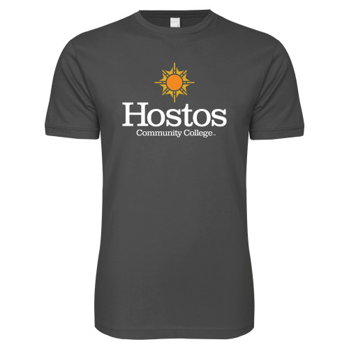 Community College Next Level Charcoal SoftStyle T Shirt-Hostos Community College w/Sun