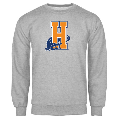 Community College Grey Fleece Crew-Hostos H w/Alligator