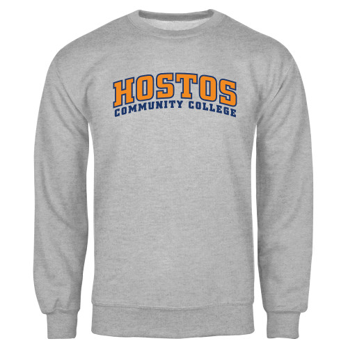 Community College Grey Fleece Crew-Hostos Community College Arch