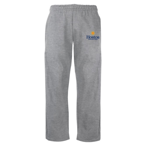 Community College Grey Fleece Open Bottom Pant-Hostos Community College w/Sun
