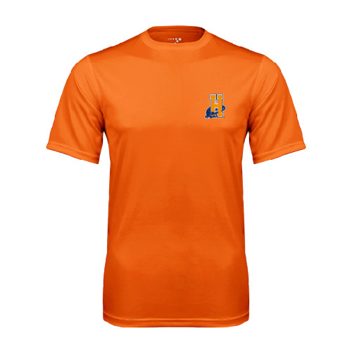Community College Orange Performance Tee-Hostos H w/Alligator