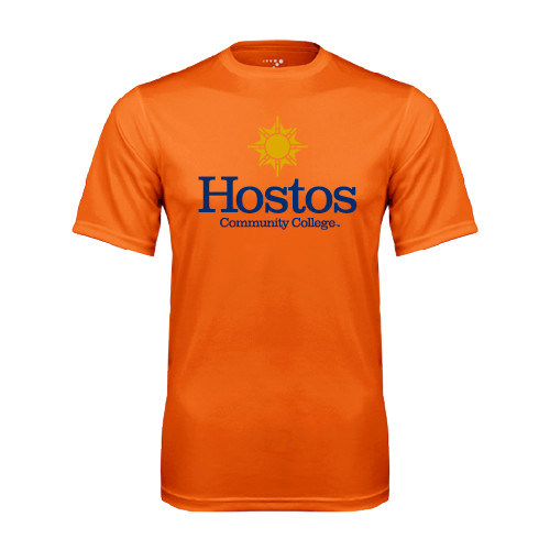 Community College Orange Performance Tee-Hostos Community College w/Sun