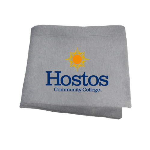 Community College Grey Sweatshirt Blanket-Hostos Community College w/Sun