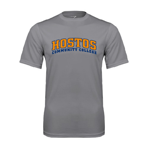 Community College Grey Concrete Performance Tee-Hostos Community College Arch