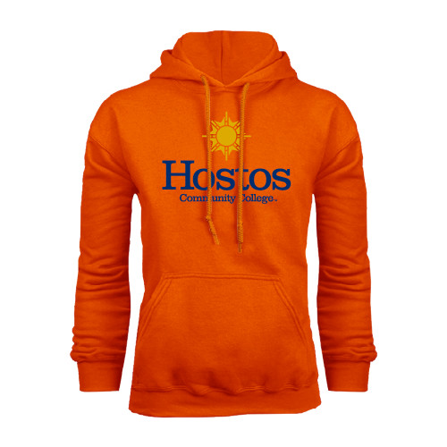 Community College Orange Fleece Hoodie-Hostos Community College w/Sun