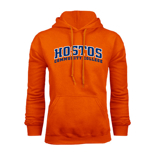 Community College Orange Fleece Hoodie-Hostos Community College Arch
