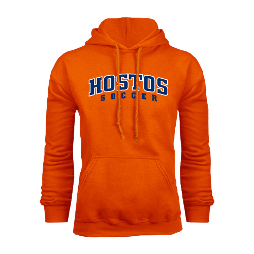 Community College Orange Fleece Hoodie-Hostos Soccer Arch