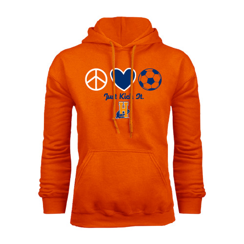 Community College Orange Fleece Hoodie-Hostos Soccer