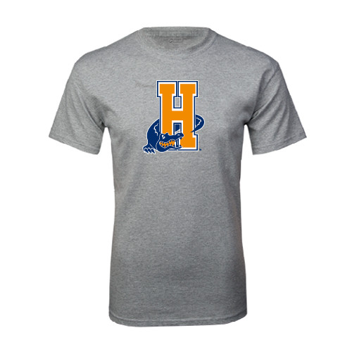 Community College Grey T Shirt-Hostos H w/Alligator
