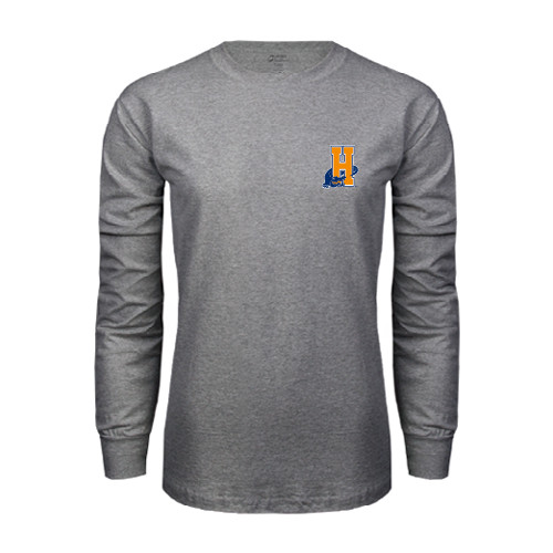 Community College Grey Long Sleeve T Shirt-Hostos H w/Alligator