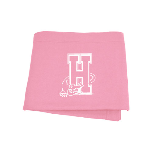 Community College Pink Sweatshirt Blanket-Hostos H w/Alligator