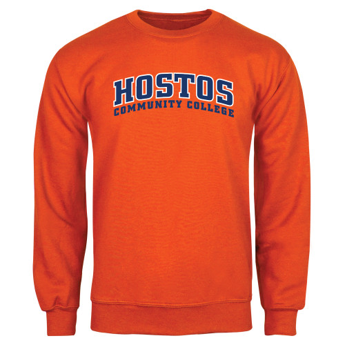 Community College Orange Fleece Crew-Hostos Community College Arch