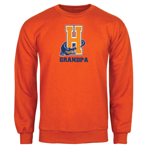 Community College Orange Fleece Crew-Grandpa