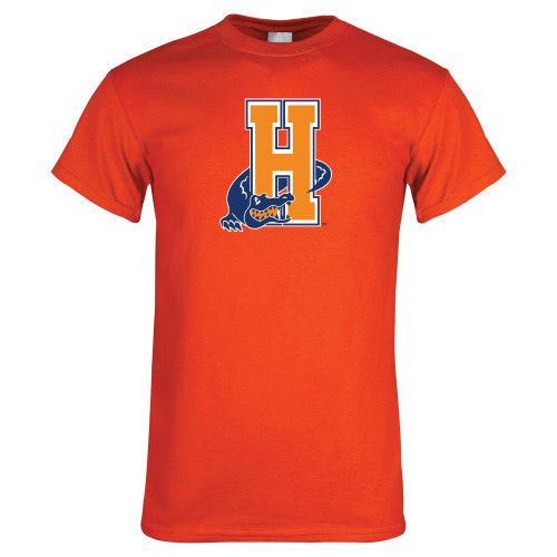 Community College Orange T Shirt-Hostos H w/Alligator