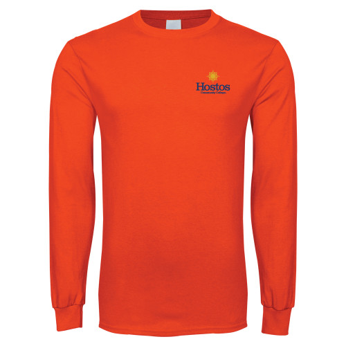 Community College Orange Long Sleeve T-Shirt-Hostos Community College w/Sun