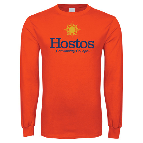 Community College Orange Long Sleeve T-Shirt-Hostos Community College w/Sun