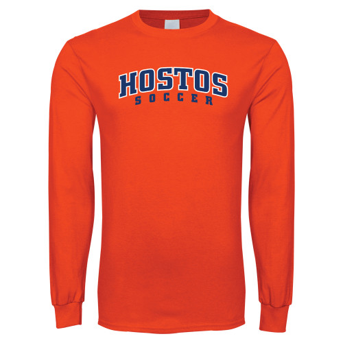 Community College Orange Long Sleeve T-Shirt-Hostos Soccer Arch