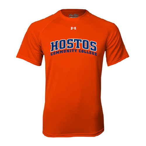 Community College Under Armour Orange Tech Tee-Hostos Community College Arch