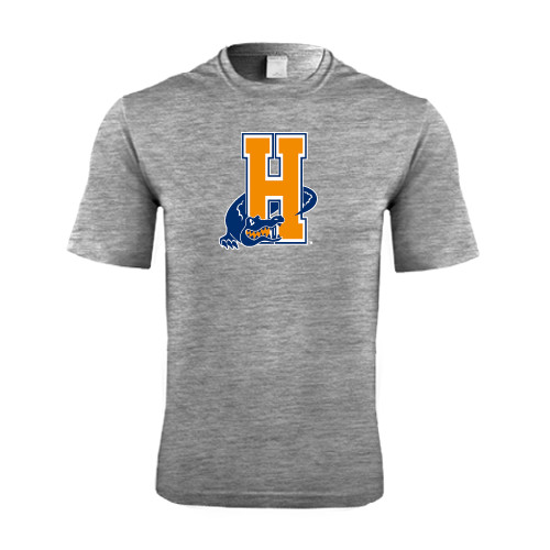 Community College Grey Heather Performance Contender Tee-Hostos H w/Alligator