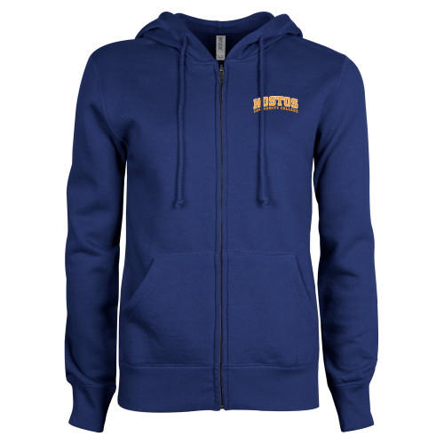 Community College ENZA Womens Royal Fleece Full Zip Hoodie-Hostos Community College Arch