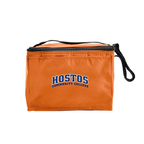 Community College Six Pack Orange Cooler-Hostos Community College Arch