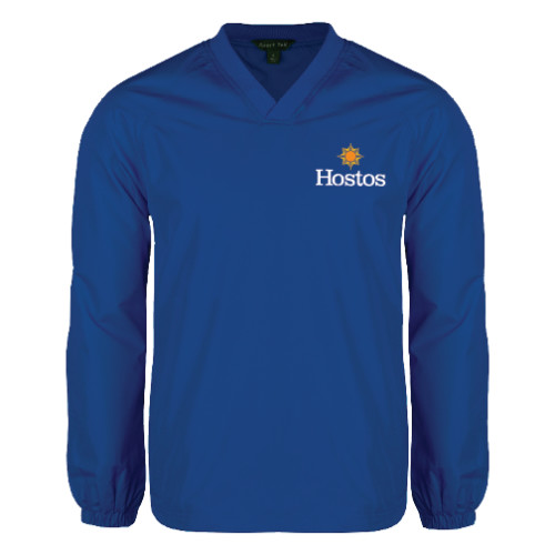 Community College Royal V Neck Raglan Windshirt-Hostos w/Sun