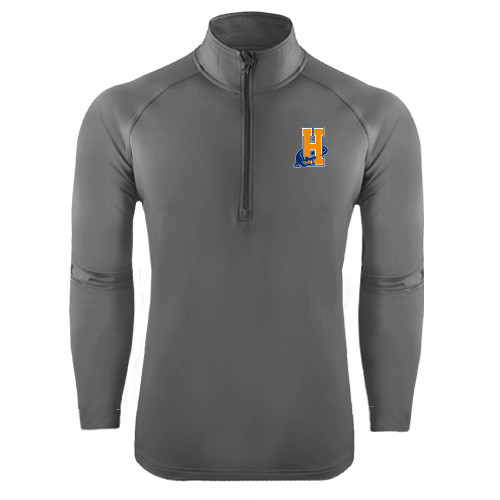 Community College Sport Tek Charcoal Sport Wick Stretch 1/2 Zip Pullover-Hostos H w/Alligator