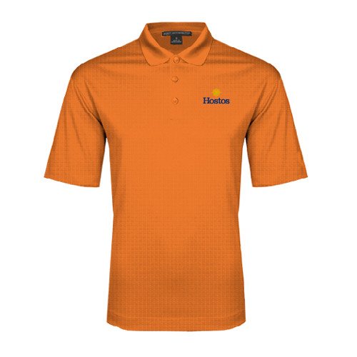 Community College Orange Performance Fine Jacquard Polo-Hostos w/Sun