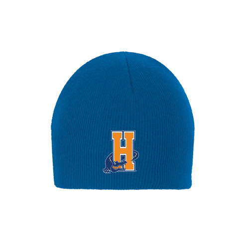 Community College Royal Knit Beanie-Hostos H w/Alligator