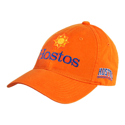 Community College Orange Unstructured Adjustable Low Profile Hat-Hostos w/Sun