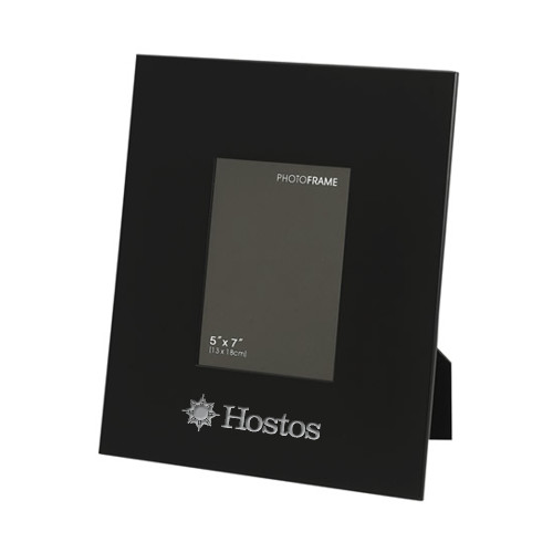 Community College Black Metal 5 x 7 Photo Frame-Hostos w/Sun Flat Engraved